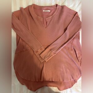 We The Free Dusty Rose Long Sleeve Top